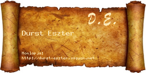 Durst Eszter névjegykártya